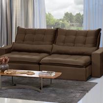 Sofá Ceará Modular 6 Lugares 290cm Retrátil e Reclinável Yescasa Marrom Sofá Ceará Modular 6 Lugares 290cm Retrátil e Reclinável Yescasa Marrom
