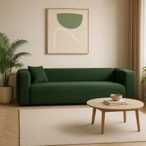 Sofá Cecília Orgânico 2 Lugares 160cm Sala de Estar Linho Verde - INCASA DECOR