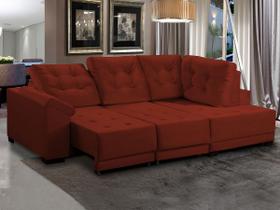 Sofá Chaise Canto 5 Lugares 250 Cm Mola Bonnel Retrátil D26 Cama Luxury Suede Cobre - SóSofá Sofá Chaise Canto 5 Lugares 250 Cm Mola Bonnel Retrátil D26 Cama Luxury Suede Cobre - SóSofá