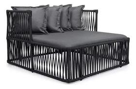 Sofá Chaise Em Alumínio Corda Náutica Área Externa E Interna