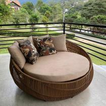 Sofá Chaise Fibra Sintética E Alumínio Varanda Área Externa - Sarah Móveis