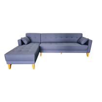 Sofá Chaise Gianni 250x160cm Pé Trapézio Lado Esquerdo Tecido Acquablock