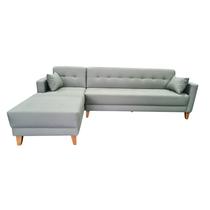 Sofá Chaise Gianni 250x160cm Pé Trapézio Lado Esquerdo Tecido Acquablock Interno