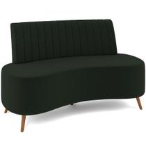 Sofá Chaise Living 2 Lugares 135cm Para Sala Cayman K01 Veludo Verde - Lyam Decor