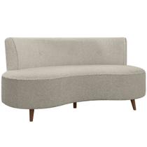Sofá Chaise Living 2 Lugares 135cm para Sala Istambul K01 Bouclê Bege - Lyam Decor Sofá Chaise Living 2 Lugares 135cm para Sala Istambul K01 Bouclê Bege - Lyam Decor