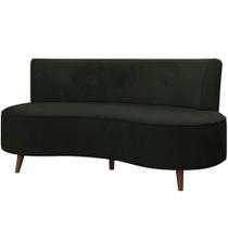 Sofá Chaise Living 2 Lugares 135cm Sala de Estar Istambul K01 Veludo Verde - Lyam Decor Sofá Chaise Living 2 Lugares 135cm Sala de Estar Istambul K01 Veludo Verde - Lyam Decor