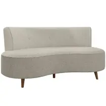 Sofá Chaise Living 2 Lugares 160cm para Sala Istambul K01 Bouclê Bege - Lyam Decor Sofá Chaise Living 2 Lugares 160cm para Sala Istambul K01 Bouclê Bege - Lyam Decor