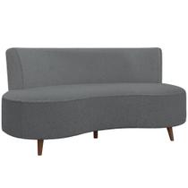 Sofá Chaise Living 2 Lugares 160cm para Sala Istambul K01 Bouclê Cinza - Lyam Decor Sofá Chaise Living 2 Lugares 160cm para Sala Istambul K01 Bouclê Cinza - Lyam Decor