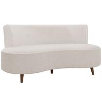 Sofá Chaise Living 2 Lugares 160cm para Sala Istambul K01 Bouclê Creme - Lyam Decor