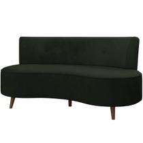Sofá Chaise Living 2 Lugares 160cm Para Sala Istambul K01 Veludo Verde - Lyam Decor Sofá Chaise Living 2 Lugares 160cm Para Sala Istambul K01 Veludo Verde - Lyam Decor
