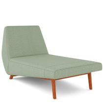 Sofá Chaise Longue Sala de Estar Living Parisi 155 cm D02 Linho Verde D-477 - Lyam Decor