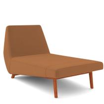 Sofá Chaise Longue Sala de Estar Living Parisi 155 cm D02 Veludo Terracota C-262 - Lyam Decor