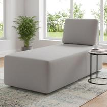 Sofá Chaise Modular 74cm Sala de Estar Rovier Veludo Cinza Z32 - Mpozenato Sofá Chaise Modular 74cm Sala de Estar Rovier Veludo Cinza Z32 - Mpozenato