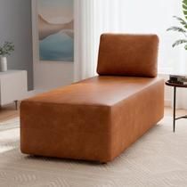 Sofá Chaise Modular 74cm Sala de Estar Sintético Caramelo Z32 - Mpozenato Sofá Chaise Modular 74cm Sala de Estar Sintético Caramelo Z32 - Mpozenato