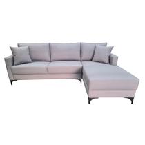 Sofá Chaise Rússia 230x160cm Pé Aço Lado Direito Tecido Acquablock Impermeável