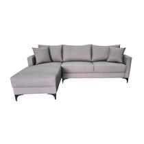 Sofá Chaise Rússia 230x160cm Pé Aço Lado Esquerdo Tecido Acquablock