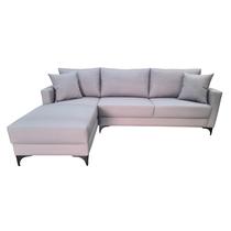 Sofá Chaise Rússia 230x160cm Pé Aço Lado Esquerdo Tecido Acquablock Impermeável
