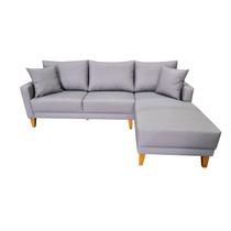 Sofá Chaise Rússia Lado Direito Tecido Acquablock Pé Trapézio Claro 220x160cm