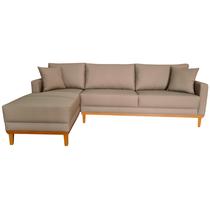 Sofá Chaise Rússia Lado Esquerdo Tecido Acquablock Pé Base Madeira 230x160cm