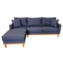 Sofá Chaise Rússia Lado Esquerdo Tecido Acquablock Pé Base Madeira 230x160cm