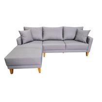Sofá Chaise Rússia Lado Esquerdo Tecido Acquablock Pé Trapézio Claro 220x160cm