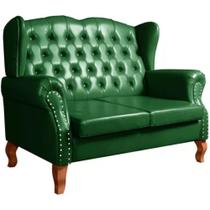 Sofá Chesterfield 2 Lugares Imperador Vintage Retrô Capitonê material sintético
