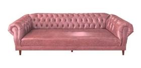 Sofá Chesterfield Capitonê Duque 3 Lugares BARBEARIA E RECEPÇÃO SUEDE ROSA