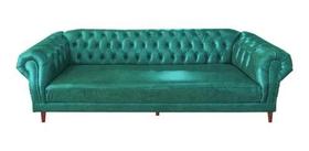 Sofá Chesterfield Capitonê Duque 3 Lugares Suede Thifany