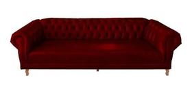 Sofá Chesterfield Capitonê Duque 3 Lugares Vermelho Bordô
