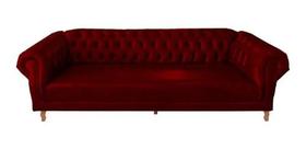 Sofá Chesterfield Capitonê Duque 3 Lugares Vermelho Bordô