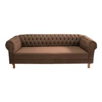 Sofá Chesterfield Capitone Duque Suede Marrom 2,30 Sofá Chesterfield Capitone Duque Suede Marrom 2,30