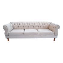 Sofá Chesterfield Capitone Elisabeth Suede 1,80cm