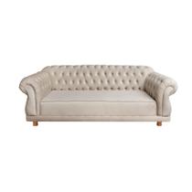 Sofá Chesterfield Capitone Elisabeth Suede Nude 2,30 Sofá Chesterfield Capitone Elisabeth Suede Nude 2,30