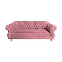Sofá Chesterfield Capitone Elisabeth Suede Rosa 2,00 Sofá Chesterfield Capitone Elisabeth Suede Rosa 2,00