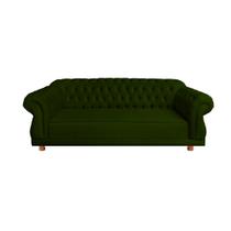 Sofá Chesterfield Capitone Elisabeth Suede verde Musgo 1,80cm