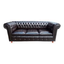 Sofá Chesterfield Capitone Luiz XV Corano Cafe 2,30cm
