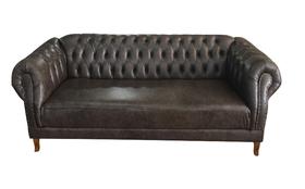 Sofá Chesterfield Duque Corano café 2 Lugares 180cm Almofadas Soltas