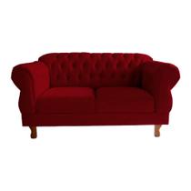 Sofá Chesterfield Elisabeth 2 Lugares 1.50M Suede Bordo/ decoração, sala de estar, luxo, recepção