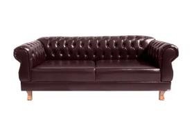 Sofá chesterfield elisabeth 2m - corano café / capitonê - barbearia - escritório - sala de estar
