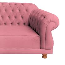 Sofá Chesterfield Elisabeth 2M - Suede Rosa / sala de estar, recepção, barbearia