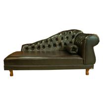 Sofá Chesterfield Elisabeth Divã 1,43m- Corano Marrom / decoração, sala, consultório, psicólogo Sofá Chesterfield Elisabeth Divã 1,43m- Corano Marrom / decoração, sala, consultório, psicólogo