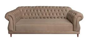 Sofá Chesterfield Elisabeth Suede Bege