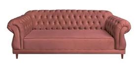 Sofá Chesterfield Elisabeth Suede Rosa