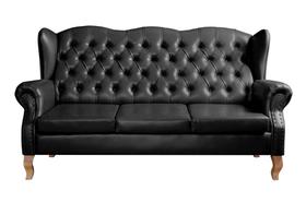 Sofá Chesterfield Imperador 3 Lugares Capitonê Decoração Retrô