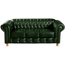 Sofá Chesterfield Luís XV 3 Lugares Vintage Retrô Capitonê material sintético Sofá Chesterfield Luís XV 3 Lugares Vintage Retrô Capitonê material sintético