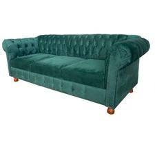 Sofá Chesterfield Luiz XV 1,80CM Suede Verde Musgo sala de estar/recepção/ barbearia Sofá Chesterfield Luiz XV 1,80CM Suede Verde Musgo sala de estar/recepção/ barbearia