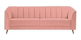 Sofá Chesterfield Luxo Camel 3 Lugares Suede Rosa