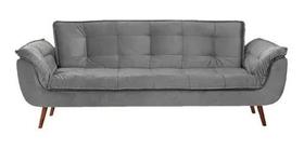 Sofá Chesterfield Luxo Opala SALA/RECEPÇÃO/ESCRITÓRIO SUEDE CINZA CAMURÇA