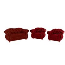 Sofá Chesterfield Merlo 2 lugares 2,30 + Duas Poltronas - Suede Bordô / decoração, recepção, sala tv estar