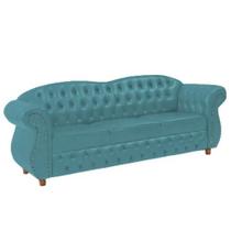 Sofá Chesterfield Merlo 3 lugares 2,30 - Veludo Tiffany / Decoração, recepção, Barbearia, sala tv estar Sofá Chesterfield Merlo 3 lugares 2,30 - Veludo Tiffany / Decoração, recepção, Barbearia, sala tv estar